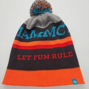Mammoth Mountain California Knit Hat Pom Pom Beanie Cap Let Fun Rule Adult EUC
